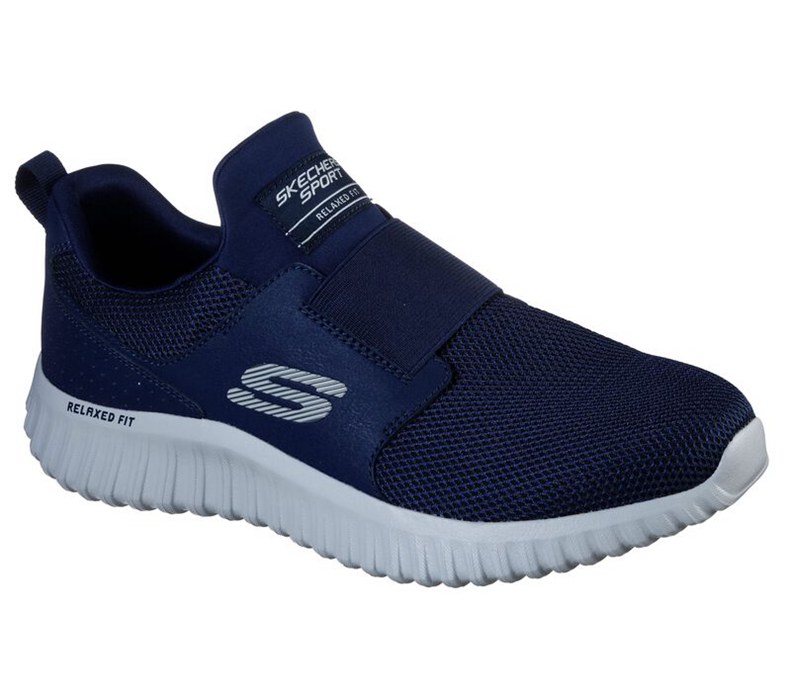 Skechers Herr Marinblå Slip On - Relaxed Fit: Depth Charge 2.0 - Sverige (BOGWV-6587)